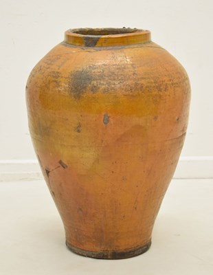 Lot 601 - Floor standing terracotta olive jar