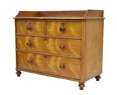 Lot 785 - Late 19th or early 20th century ash chest of two short and two long drawers