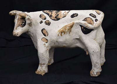 Lot 415 - Vintage papier mâché model of a cow