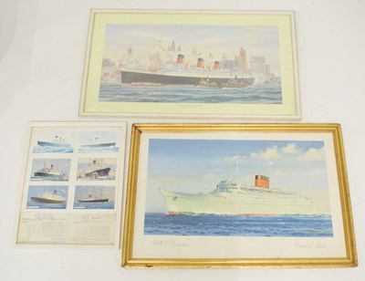 Lot 322 - Cunard Interest - Two prints, etc.