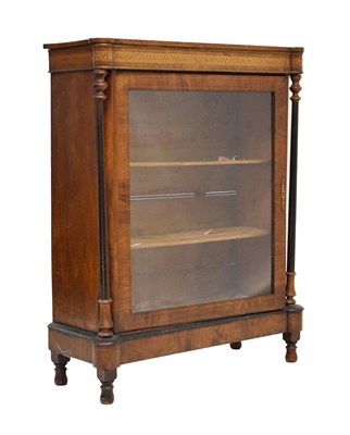 Lot 731 - Late 19th century French walnut pier cabinet