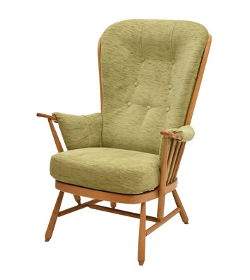 Lot 708 - Ercol - Evergreen high back easy chair