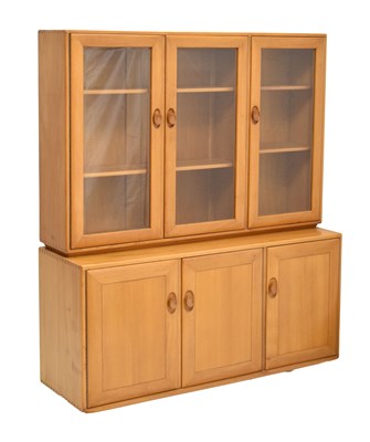 Lot 712 - Ercol - Windsor elm display cabinet