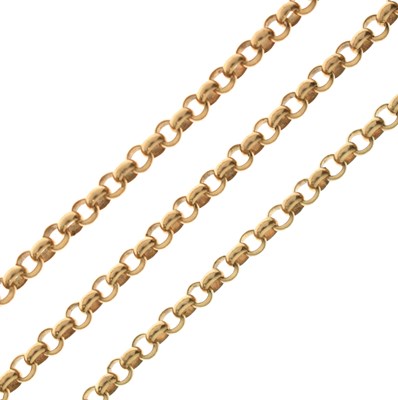 Lot 114 - 9ct gold belcher link chain