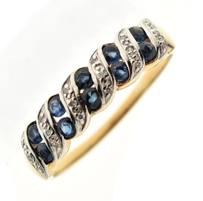 Lot 22 - Sapphire and diamond dress ring