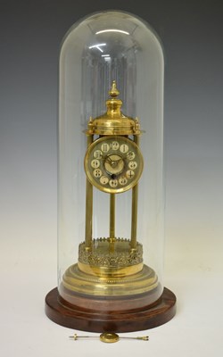 Lot 693 - 20th century brass portico timepiece