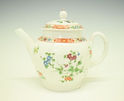 Lot 323 - Plymouth porcelain teapot and cover