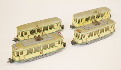 Lot 506 - Four German Hamo HO/OO gauge overhead trams