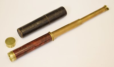 Lot 308 - Early 20th century pocket two-draw brass telescope