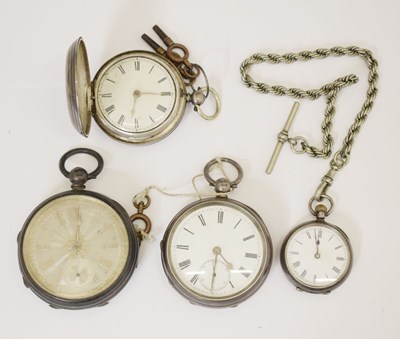 Lot 204 - Victorian silver open-face pocket watch and other examples