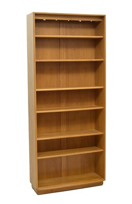 Lot 718 - Ercol - Large Windsor elm open bookcase