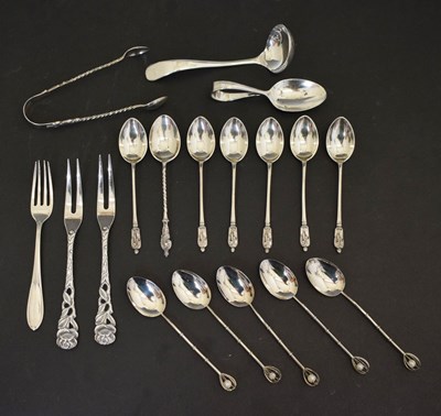 Lot 235 - Quantity of silver and white-metal flatware