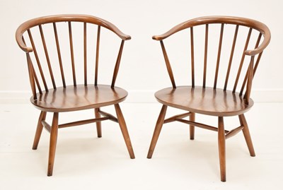 Lot 700 - Ercol - Pair of Cowhorn stickback chairs