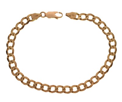 Lot 141 - 9ct rose gold filed curb link bracelet