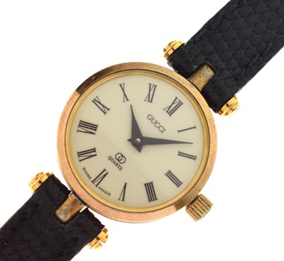 Lot 190 - Gucci - Lady's gold plated wristwatch