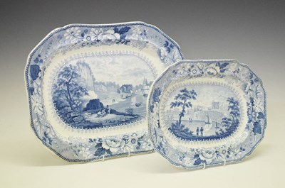 Lot 334 - Pottery meat printed with a view of the River Avon from the Bristol Views series