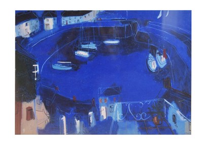 Lot 657 - Simon Pooley (b.1955) - Signed print - ‘Overlooking The Harbour’