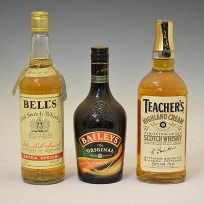 Lot 468 - Bells Scotch Whisky, Teachers Highland Cream, and Baileys