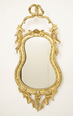 Lot 722 - Early 20th century Continental giltwood and gesso wall mirror