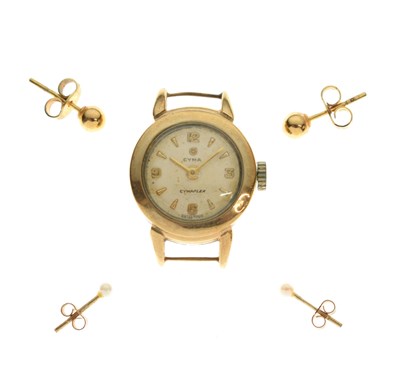 Lot 185 - Cyma yellow metal watch head