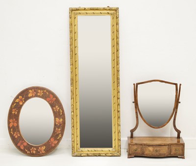 Lot 790 - Rectangular gilt mirror, dressing table mirror, etc