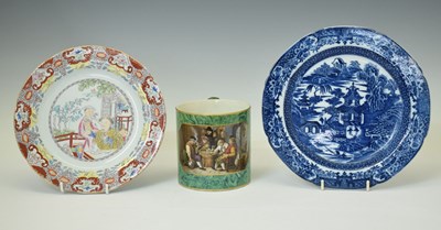 Lot 587 - Group of 19th century ceramics