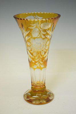 Lot 549 - 20th century amber flash glass vase