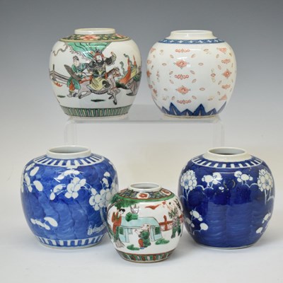 Lot 613 - Mixed group of Chinese ginger jars