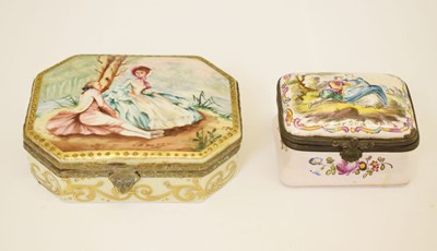 Lot 502 - Two French ceramic boxes