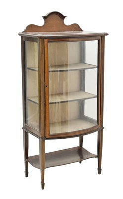 Lot 586 - Early 20th century bowfront display cabinet