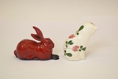 Lot 424 - Doulton flambé hare and Plichta cat (2)