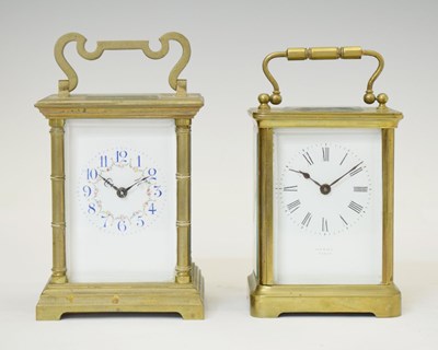 Lot 508 - Two brass carriage clocks circa 1900