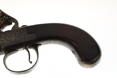 Lot 155 - 54 bore flintlock Queen Anne pocket pistol by W. Paris of Warwick