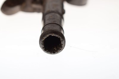Lot 155 - 54 bore flintlock Queen Anne pocket pistol by W. Paris of Warwick