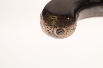 Lot 155 - 54 bore flintlock Queen Anne pocket pistol by W. Paris of Warwick