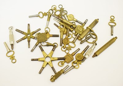 Lot 198 - Collection of 27 late 19th and early 20th century watch keys