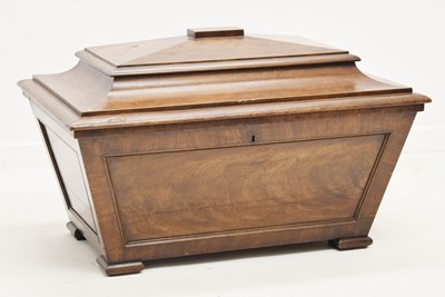 Lot 741 - Regency style sarcophagus shaped mahogany cellarette