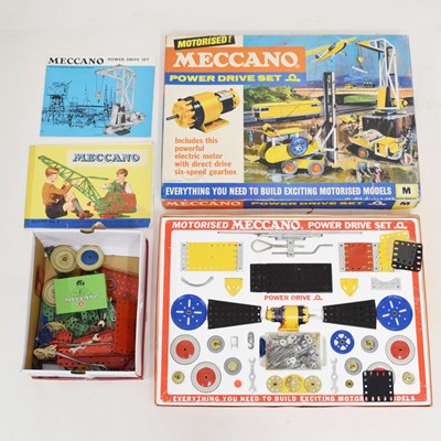 Lot 453 - Meccano - Boxed mortorised Power Drive Set and spare parts