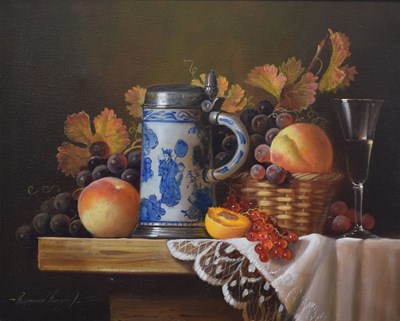 Lot 386 - Raymond Campbell (b. 1956) - Oil on canvas - Still life