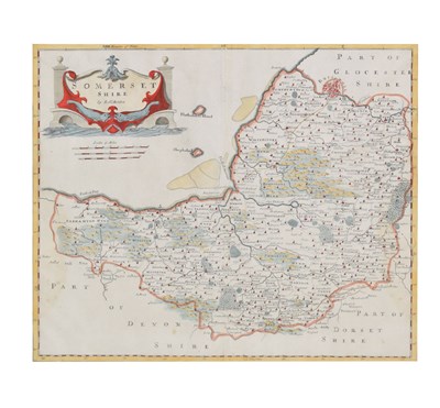 Lot 469 - After Robert Morden - Hand-coloured engraved map of 'Somerset Shire'