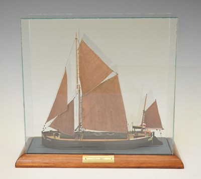 Lot 297 - Glass cased model of 'Kathleen' Thames barge