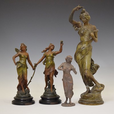 Lot 290 - Group of spelter figures