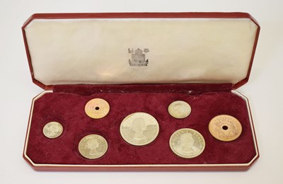 Lot 263 - Rhodesia & Nyasland coin set, 1955 issued by The Royal Mint