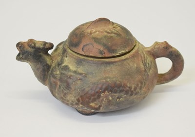 Lot 445 - Single teapot with Chinese dragon decoration