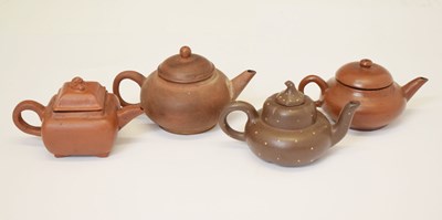 Lot 446 - Four Chinese teapots