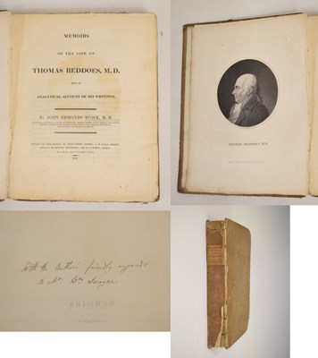 Lot 330 - Stock, John Edmonds - Memoirs of the Life of Dr Thomas Beddoes, 1811