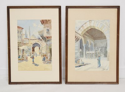 Lot 600 - T. Baldasar (early 20th century) - Pair of watercolours