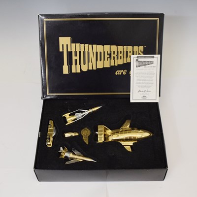 Lot 368 - Thunderbirds 1995 Gold Plated Collector Set by Matchbox