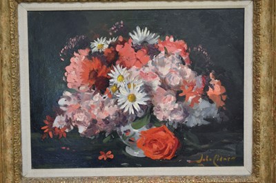 Lot 474 - John Codner RWA (1913-2008) - Oil on board - 'Red Rose I'