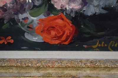 Lot 474 - John Codner RWA (1913-2008) - Oil on board - 'Red Rose I'